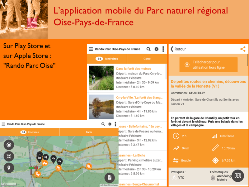 L'application Rando - Destination Parc naturel régional Oise-pays de France